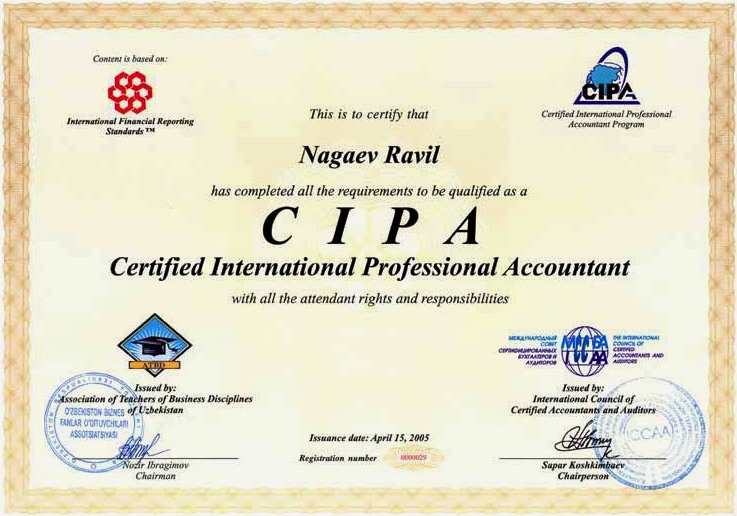Сертификат CIPA 